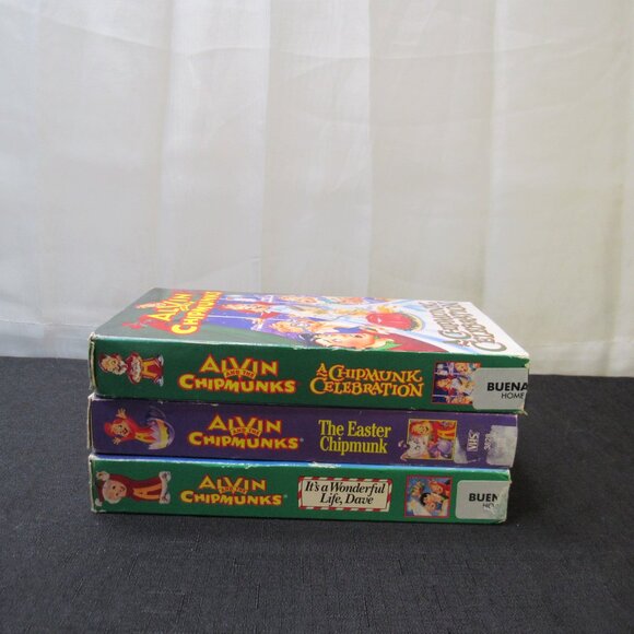 Alvin and the Chipmunks VHS Movies Easter Christmas Wonderful Life Celebration - Picture 3 of 5